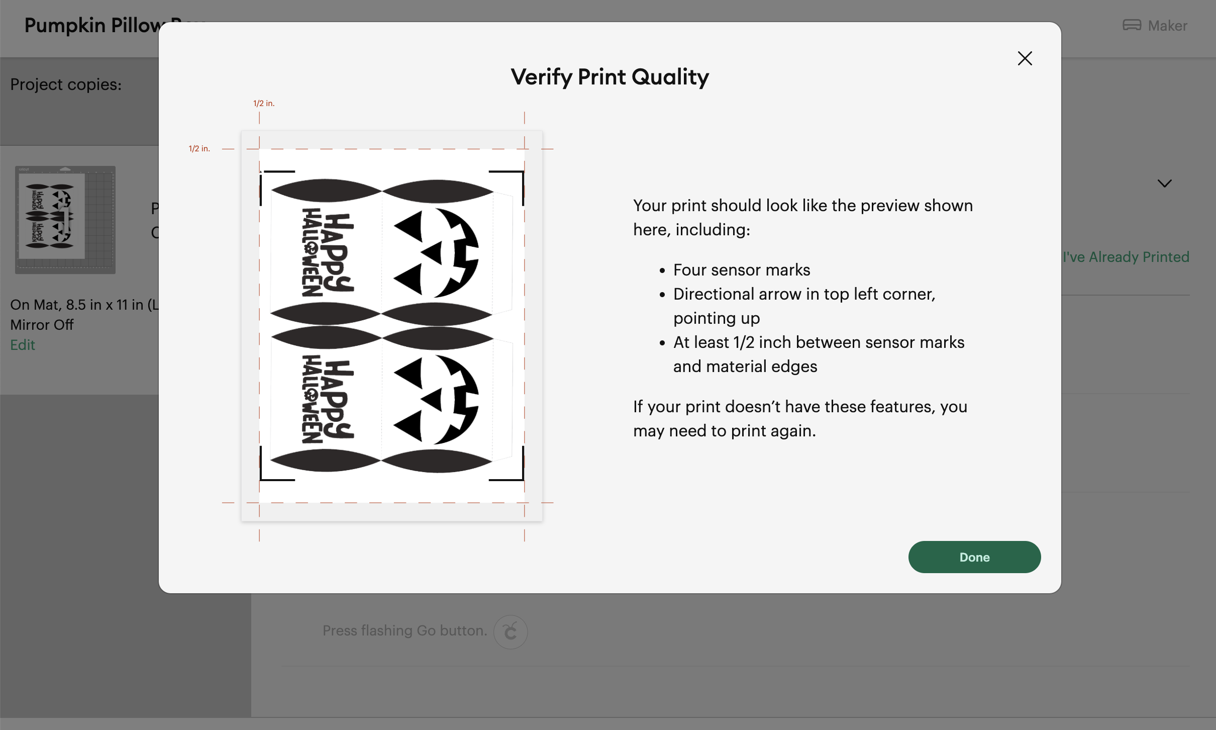 verify print quality